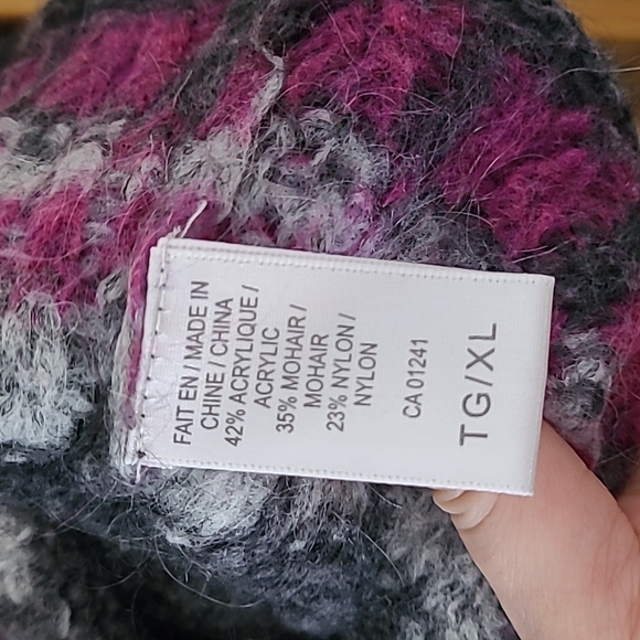 Grey and Purple Twik Wool Sweater - Picture 5 of 5